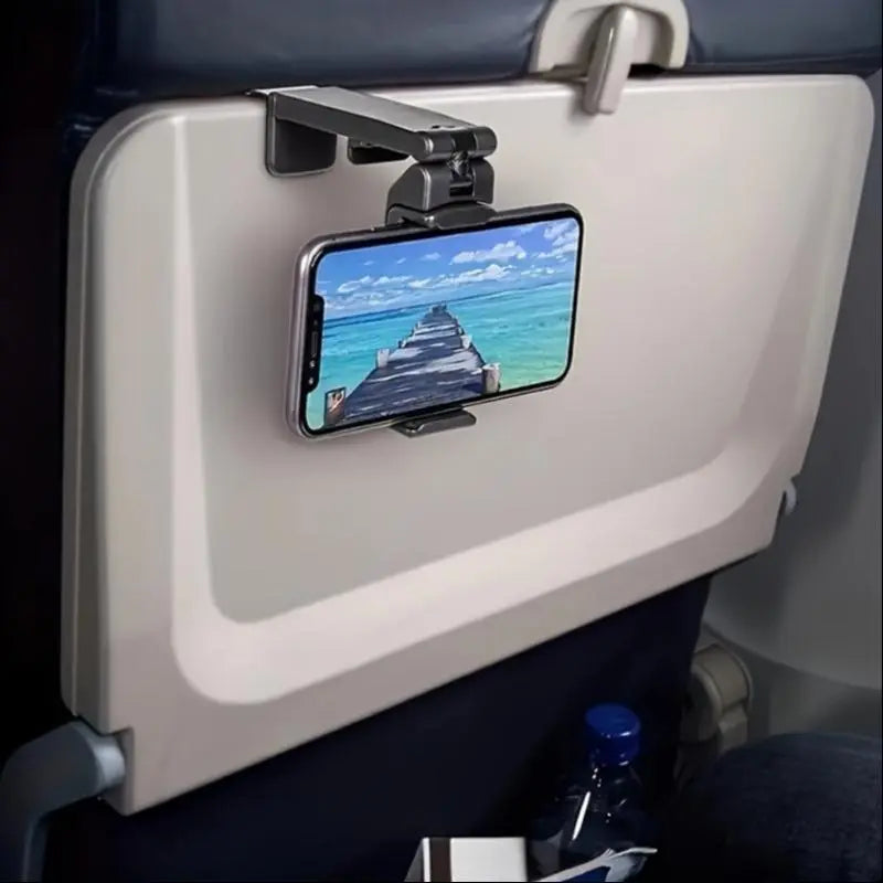 360 Degree Rotatable Multipurpose Phone Holder, Phone Mount, Smartphone Holder, Cell Phone Holder, 1 Count Universal Multi-Angle Adjustable Airplane Phone Rack for Flying Traveling, Business Trip