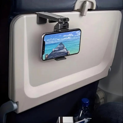 360 Degree Rotatable Multipurpose Phone Holder, Phone Mount, Smartphone Holder, Cell Phone Holder, 1 Count Universal Multi-Angle Adjustable Airplane Phone Rack for Flying Traveling, Business Trip