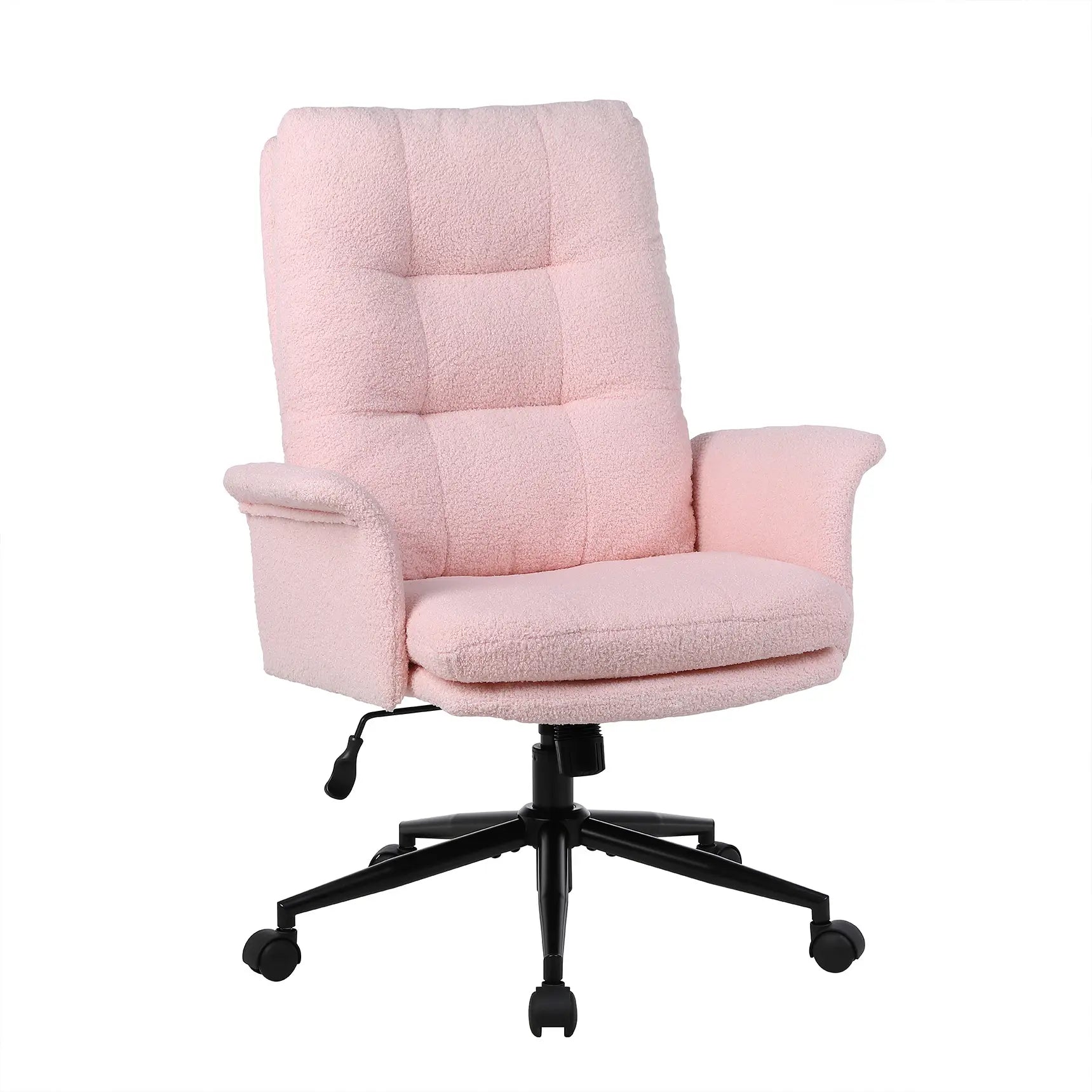 【Deal】Ermnois Ergonomic Upholstered Home Office Chair, Modern High Back Computer Desk Chair with Wheels, Ergonomic, Adjustable Height