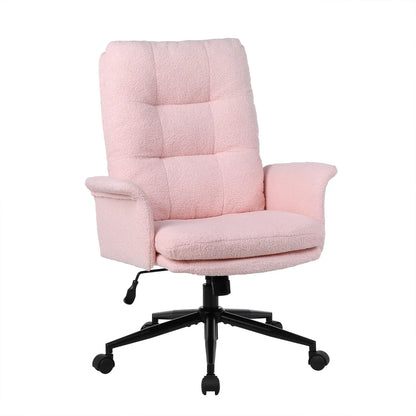 【Deal】Ermnois Ergonomic Upholstered Home Office Chair, Modern High Back Computer Desk Chair with Wheels, Ergonomic, Adjustable Height