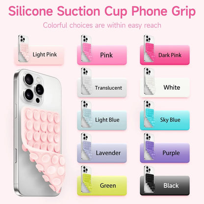 Silicone Suction Cup Phone Stand, Smartphone Adhesive Holder, Mobile Phone Holder, Secure Phone Holder, Octobuddy Suction Phone Mount, Phone Suction Pad, Phone Grip, Cell Phone Mounts, Durable and Safe Design