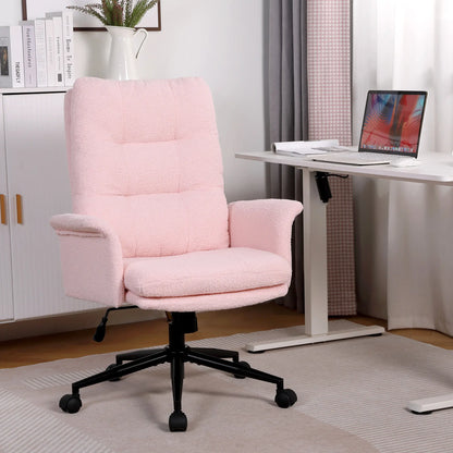 【Deal】Ermnois Ergonomic Upholstered Home Office Chair, Modern High Back Computer Desk Chair with Wheels, Ergonomic, Adjustable Height
