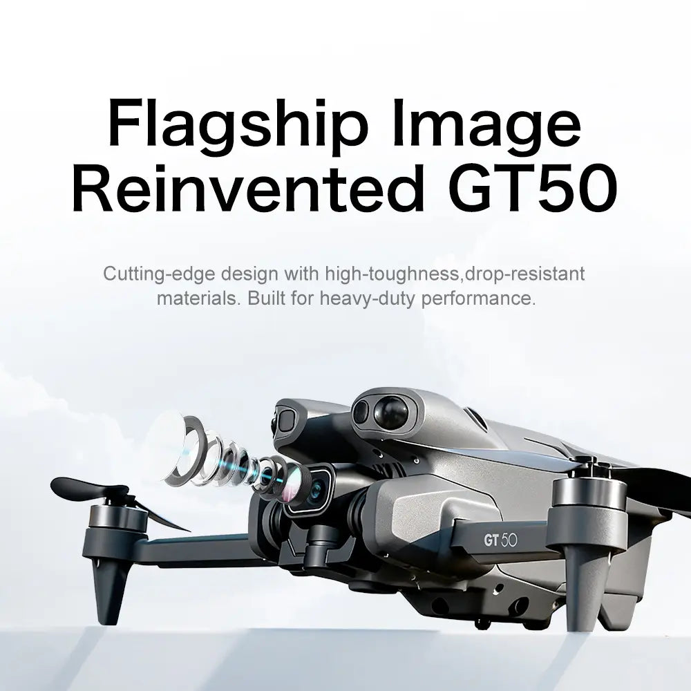 GT50 Brushless Drone Tools and Gadgets with Screen Remote Controller, Adjustable Camera, Optical Flow Positioning