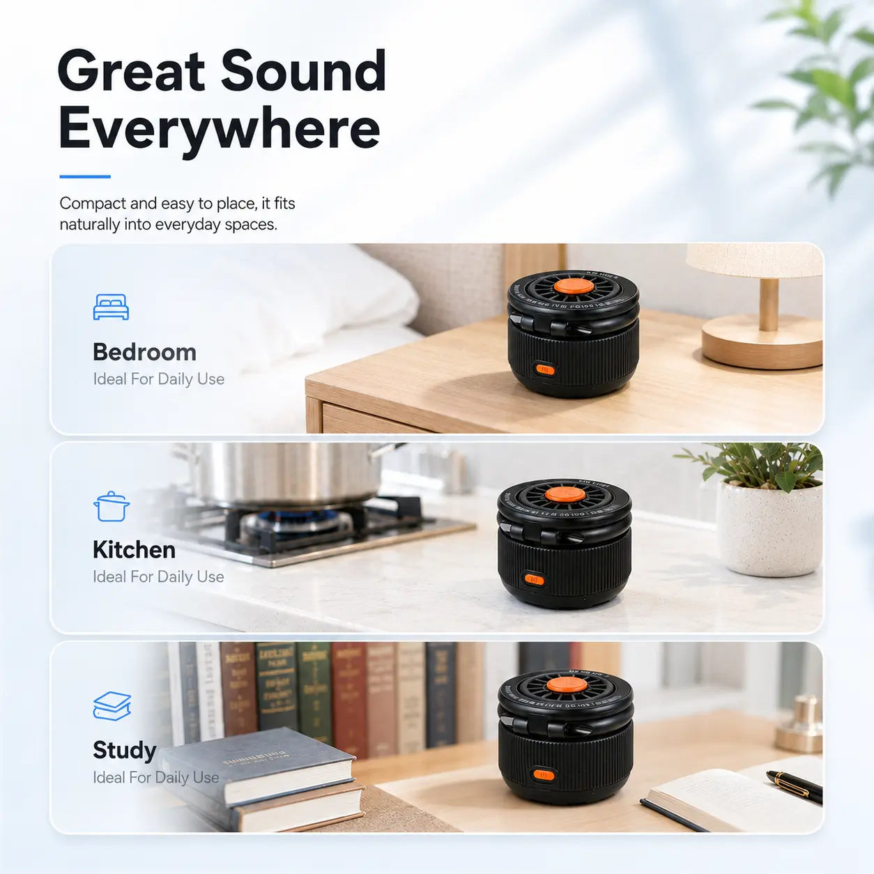 3-In-1 Fidget Bluetooth Speaker, Magnetic Phone Stand Speaker with 360° Rotation, RGB Light, HD Sound, Portable Wireless Phone Holder for Office, Gaming & Movies, Creative Gift Shower Wearable