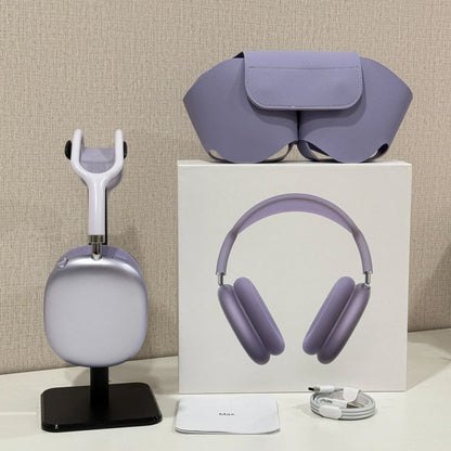 Premium MAXPRO5 MAX Over-Ear Bluetooth Headphones Magnetic Detachable Ear Cups Luxury Silky Comfort Fit Hi-Fi Clear Audio Noise Isolation Complete Kit Protective Leather Case Type-C Charging Wire Trendy Fashion Headset for Daily Outfit Travel Vlog