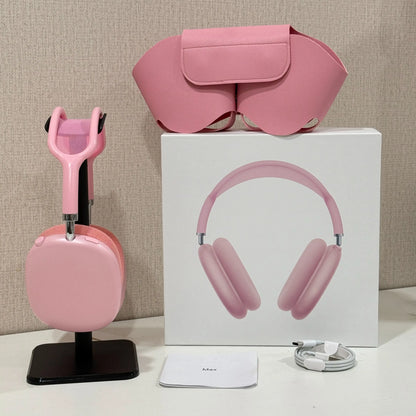 Premium MAXPRO5 MAX Over-Ear Bluetooth Headphones Magnetic Detachable Ear Cups Luxury Silky Comfort Fit Hi-Fi Clear Audio Noise Isolation Complete Kit Protective Leather Case Type-C Charging Wire Trendy Fashion Headset for Daily Outfit Travel Vlog