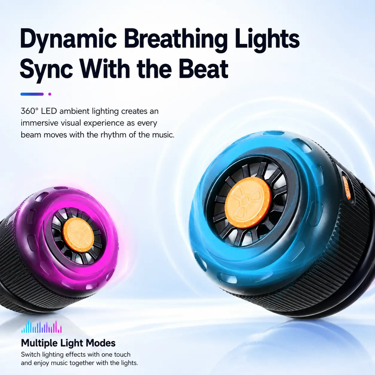 3-In-1 Fidget Bluetooth Speaker, Magnetic Phone Stand Speaker with 360° Rotation, RGB Light, HD Sound, Portable Wireless Phone Holder for Office, Gaming & Movies, Creative Gift Shower Wearable