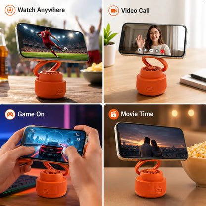 3-In-1 Fidget Bluetooth Speaker, Magnetic Phone Stand Speaker with 360° Rotation, RGB Light, HD Sound, Portable Wireless Phone Holder for Office, Gaming & Movies, Creative Gift Shower Wearable