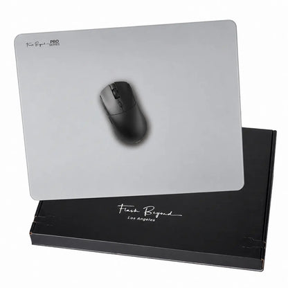 Flash beyond Pro Glass Gaming Mouse Pad, Electroplated Hard Glass Mousepad, Sleeve-Free Smooth Glide, Graphite Gray